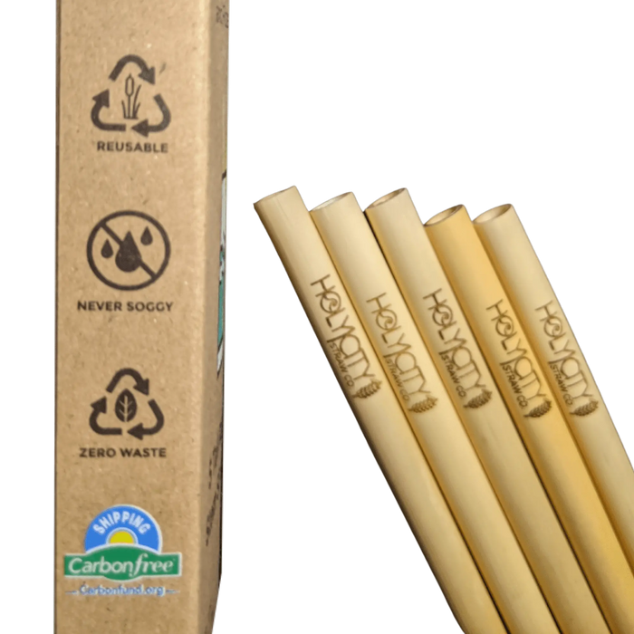 Tall Premium Reusable Reed Straws - 5 ct box.
