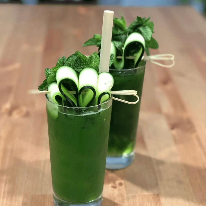 Tall Premium Reusable Reed Straws - 5 ct box.