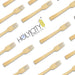 Pattern of unwrapped bamboo forks arranged neatly, with Holy City Straw Co. logo in the center.