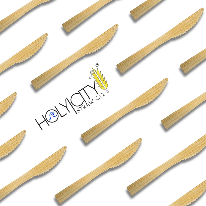 Holy City Straw Co. unwrapped knives lined up on angle