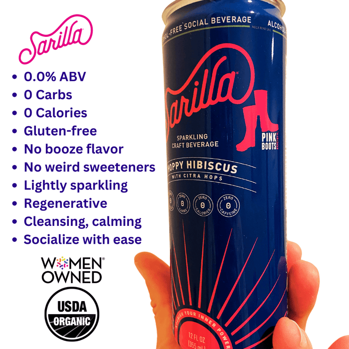 Sarilla Hoppy Hibiscus Alcohol-Free Spritzer - 12 Cans by Farm2Me