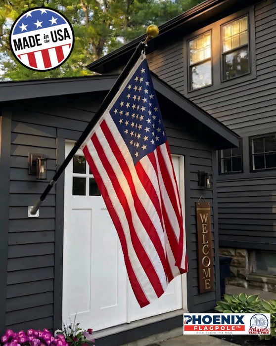 Phoenix 6FT Commercial Aluminum Outrigger Flag Pole Set USA Flag