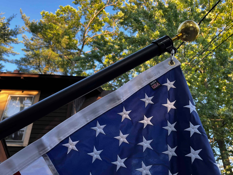 Phoenix 6FT Commercial Aluminum Outrigger Flag Pole Set USA Flag