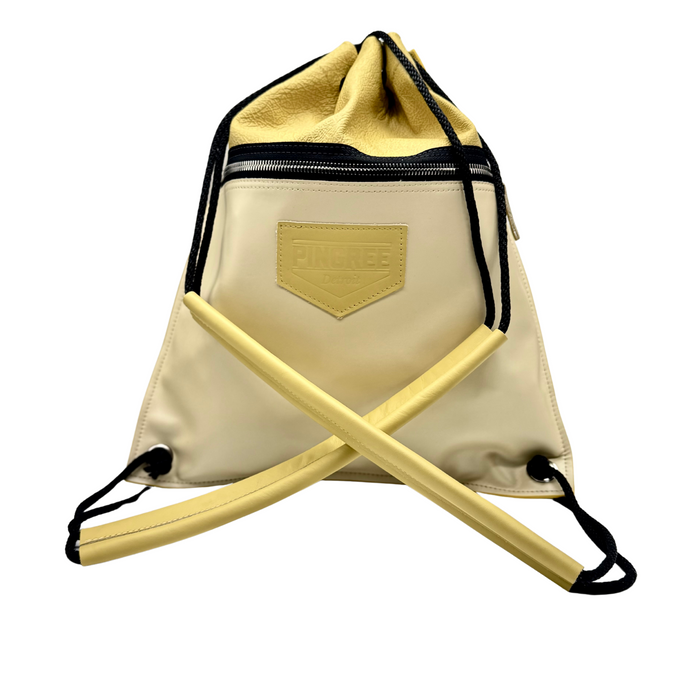 Detroit Drawstring Backpack in Leather ( Made to Order)