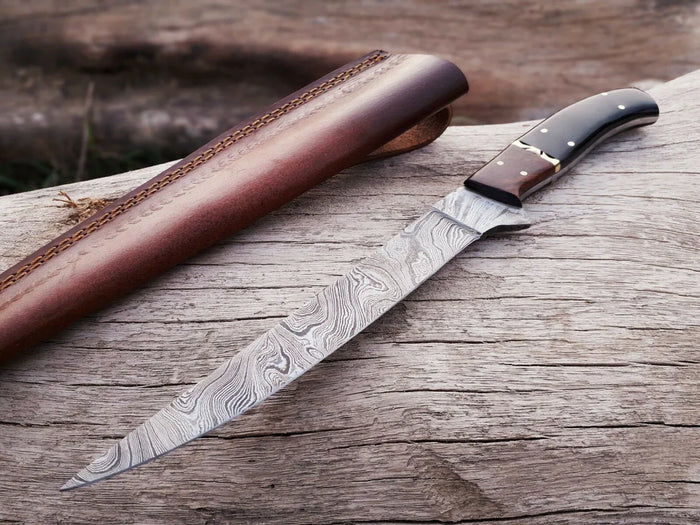 CUSTOM HANDMADE DAMASCUS FISHING FILLET KNIFE