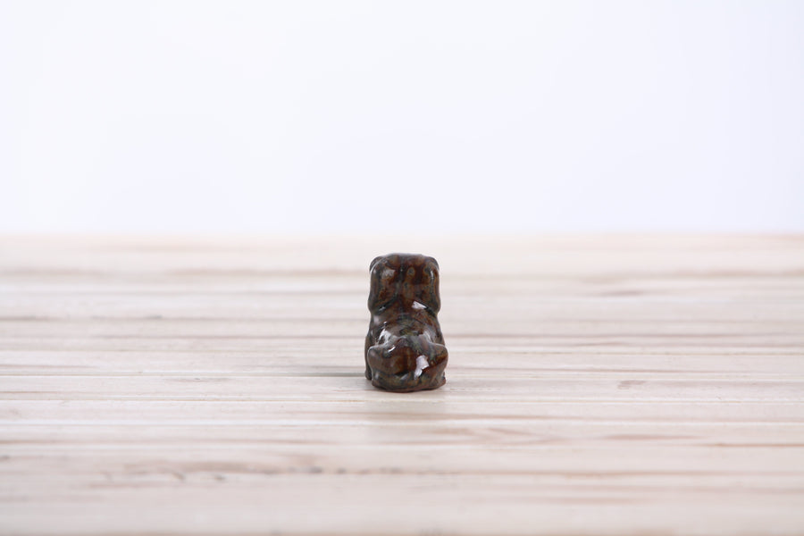 Butch Ceramic Dachshund Figurine - Dark Honey