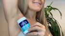 yound woman using fatco stank stop natural deodorant lavender & sage