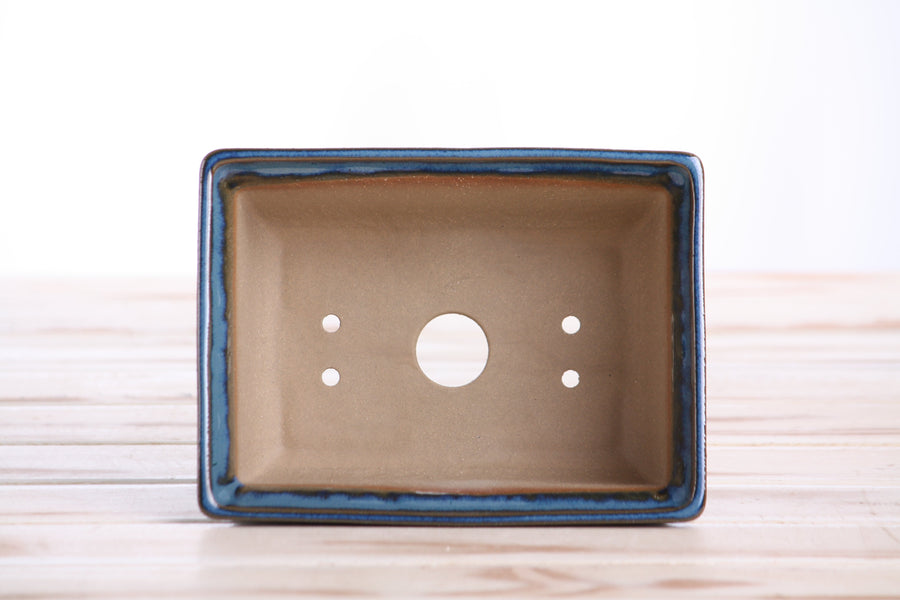 6-Inch Rectangle Deep Bonsai Pot - Peacock 2025