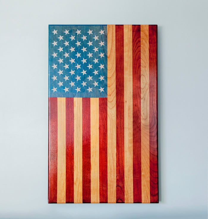 The Patriot Vertical Handcrafted Patriotic Wall Flag – Made by U.S. Veterans