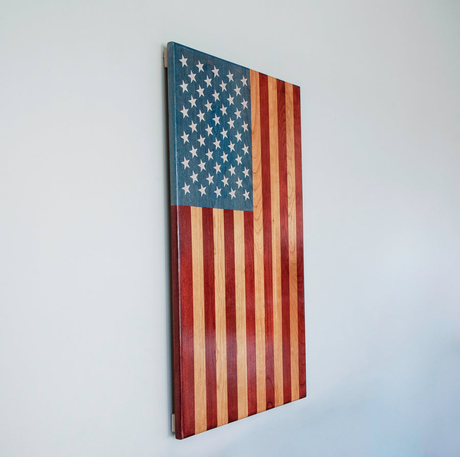 The Patriot Vertical Handcrafted Patriotic Wall Flag – Made by U.S. Veterans