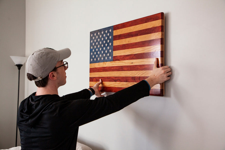 Old Glory Handcrafted Patriotic Wall Flag – Made by U.S. Veterans