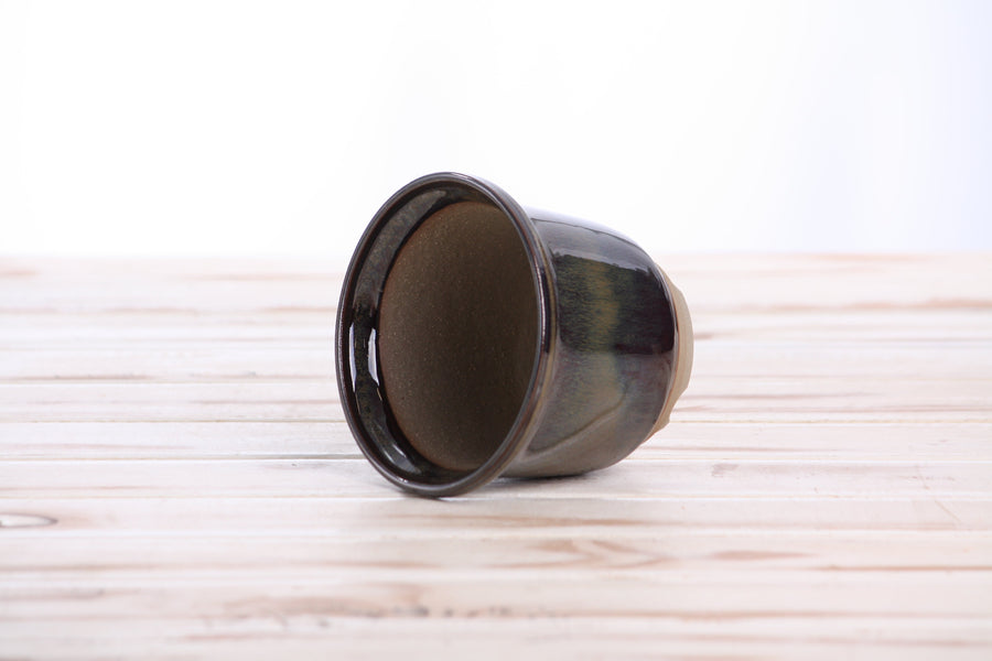 4-Inch Flute Bonsai Pot - Dark Honey