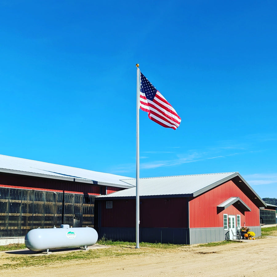 35' External Halyard Aluminum Flagpole - Continental Series