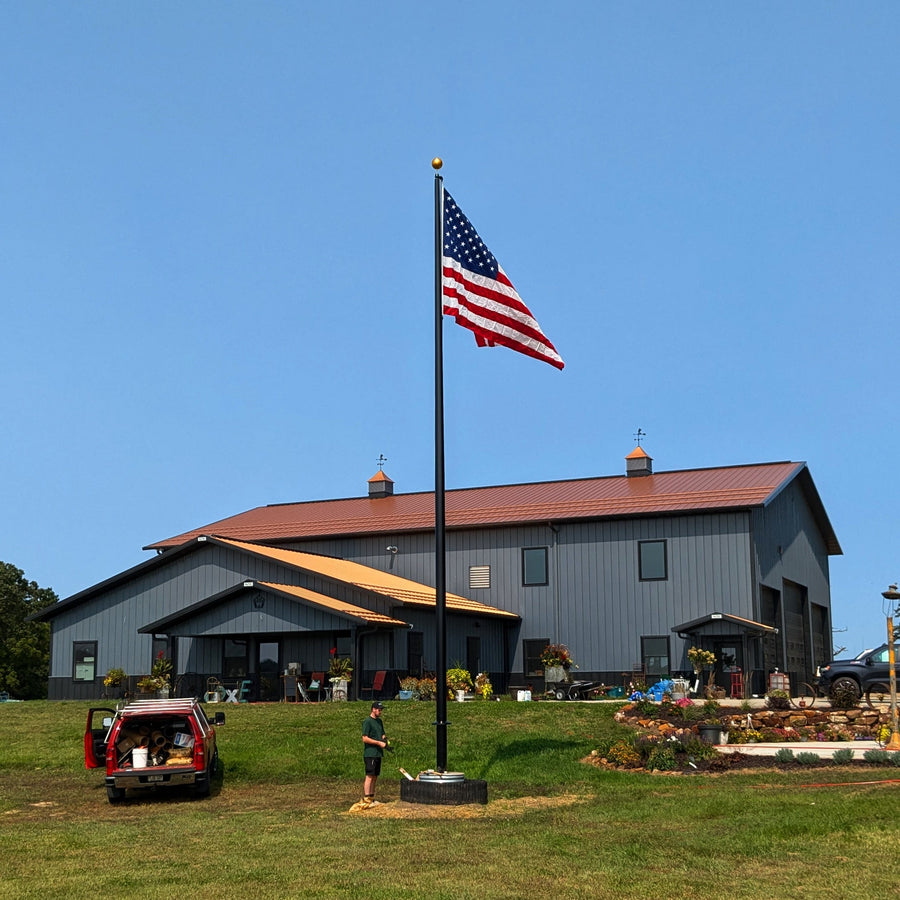 35' External Halyard Aluminum Flagpole - Continental Series