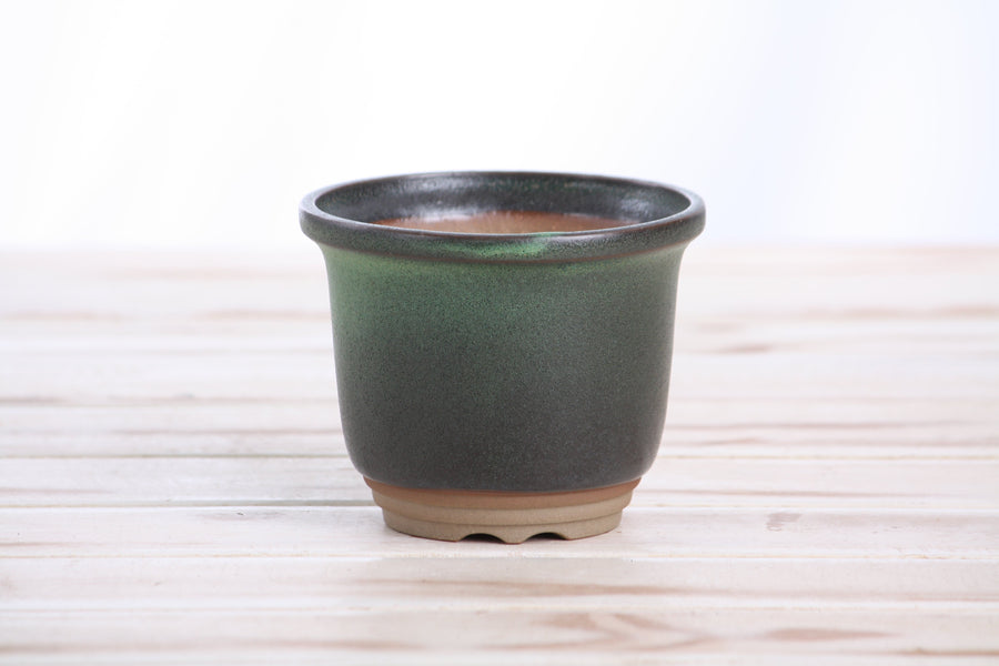 4-Inch Flute Bonsai Pot - Avocado