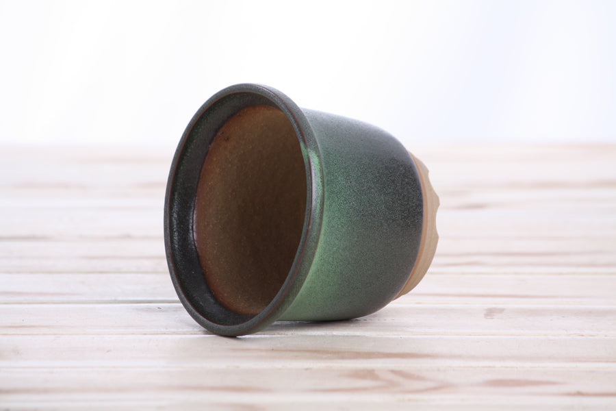 4-Inch Flute Bonsai Pot - Avocado