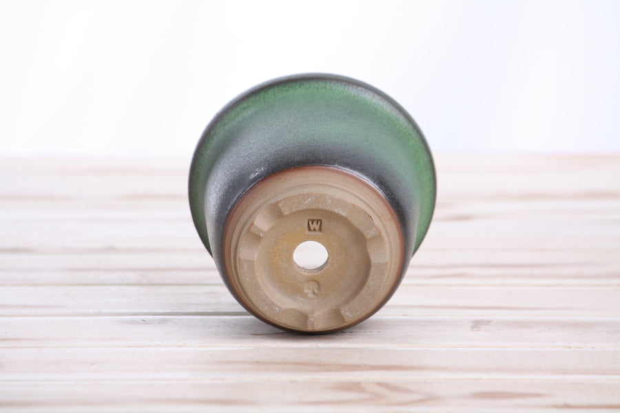 4-Inch Flute Bonsai Pot - Avocado
