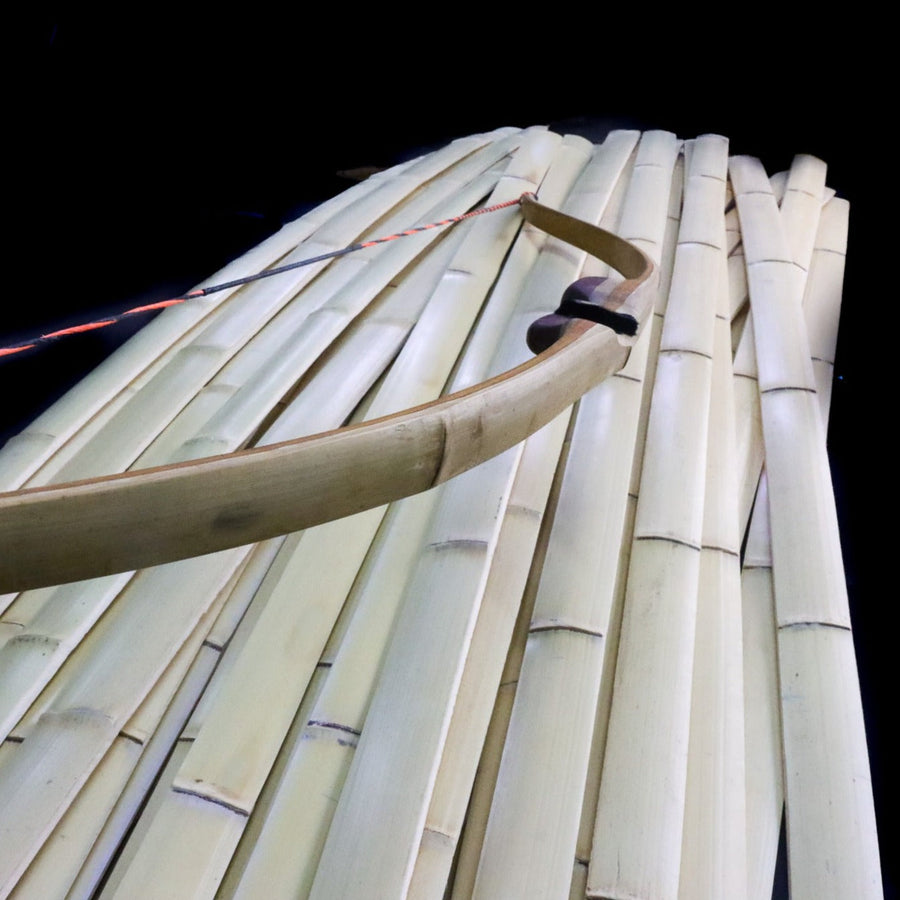 Bamboo Bow-Backing Slats — bow-building example beside backing material