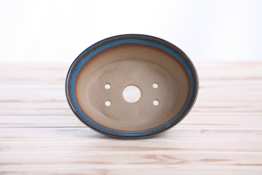 5-Inch Oval B Bonsai Pot - Peacock 2025