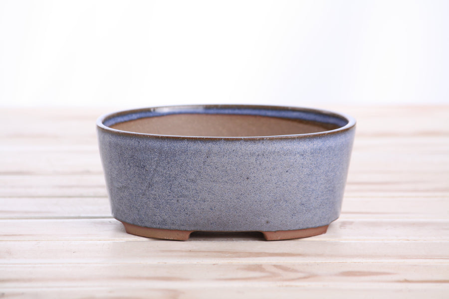 6-Inch Oval A Bonsai Pot - Denim