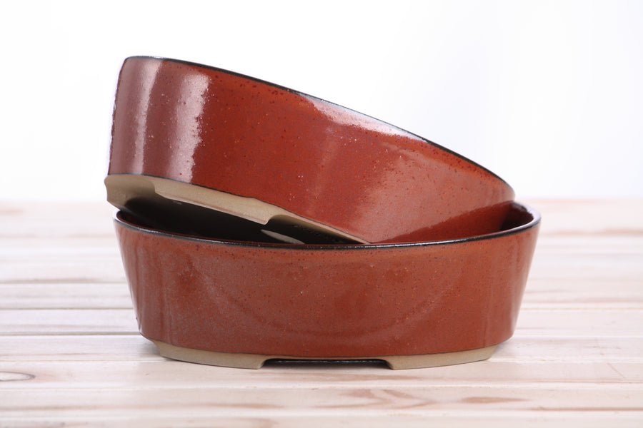 8-Inch Oval A Bonsai Pot - Sunset