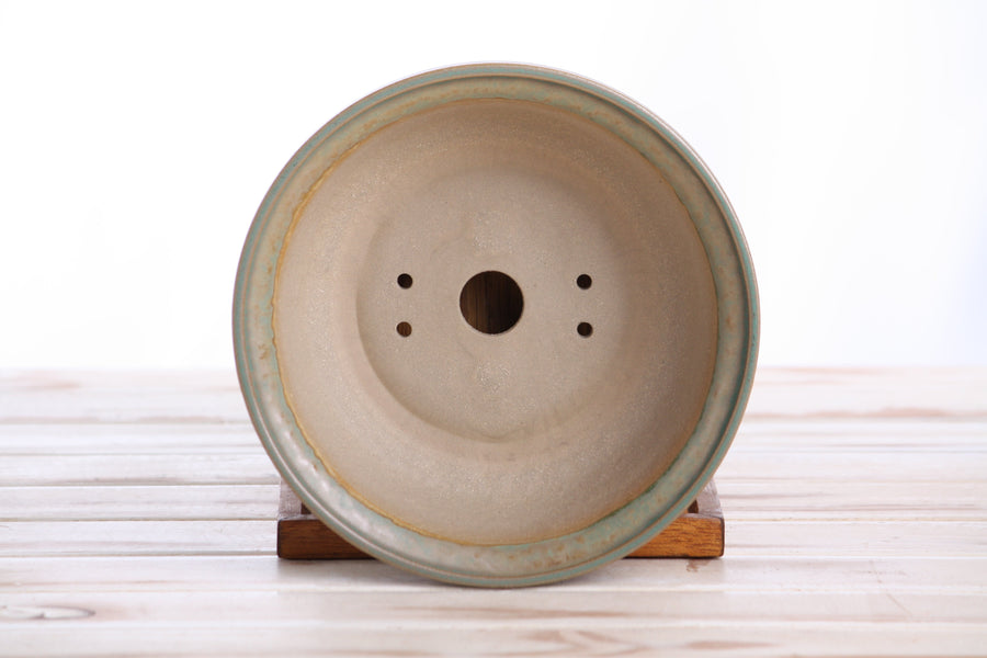 7-Inch Round Bonsai Pot - Speckled Moss