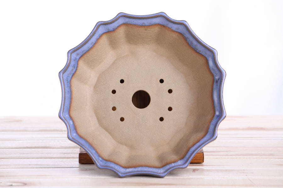 8-Inch Flower Bonsai Pot - Denim