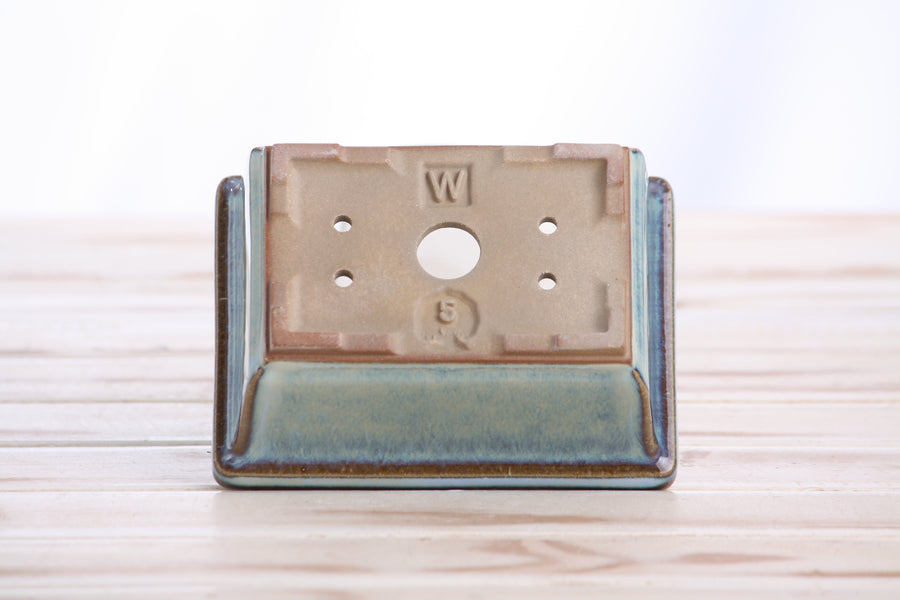 5-Inch Rectangle Deep Bonsai Pot - Glacier