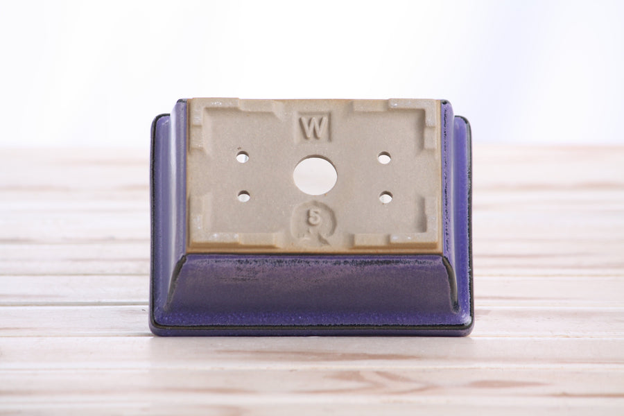 5-Inch Rectangle Deep Bonsai Pot - Purple