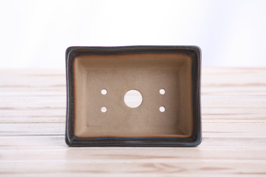 5-Inch Rectangle Deep Bonsai Pot - Avocado