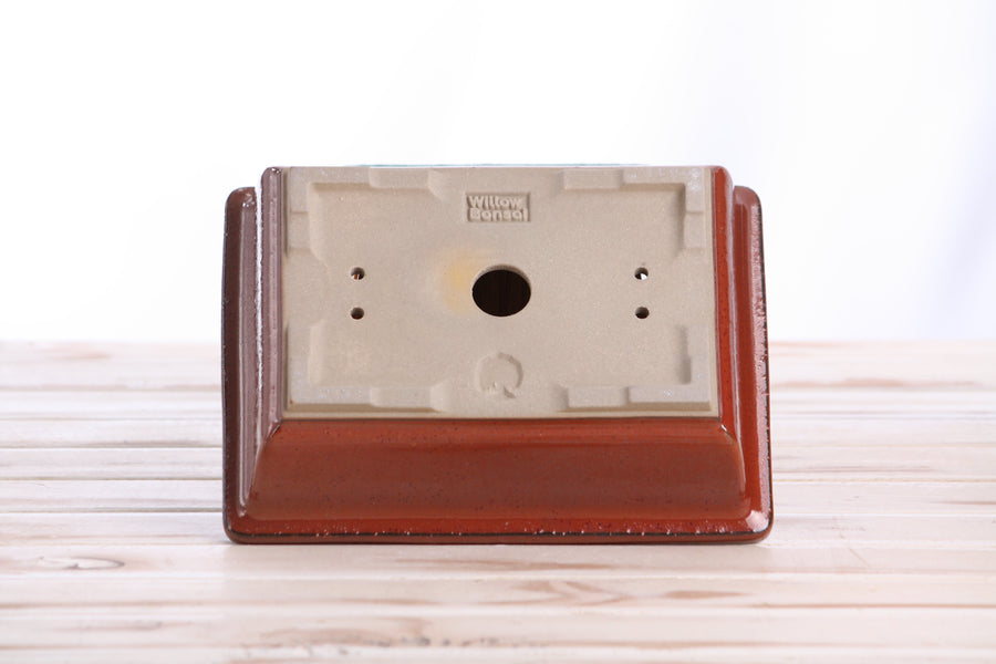 8-Inch Rectangle Bonsai Pot - Sunset