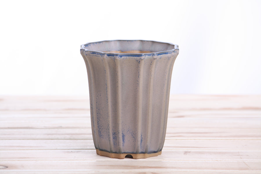 4.5-Inch Flower Cascade Bonsai Pot - Ocean
