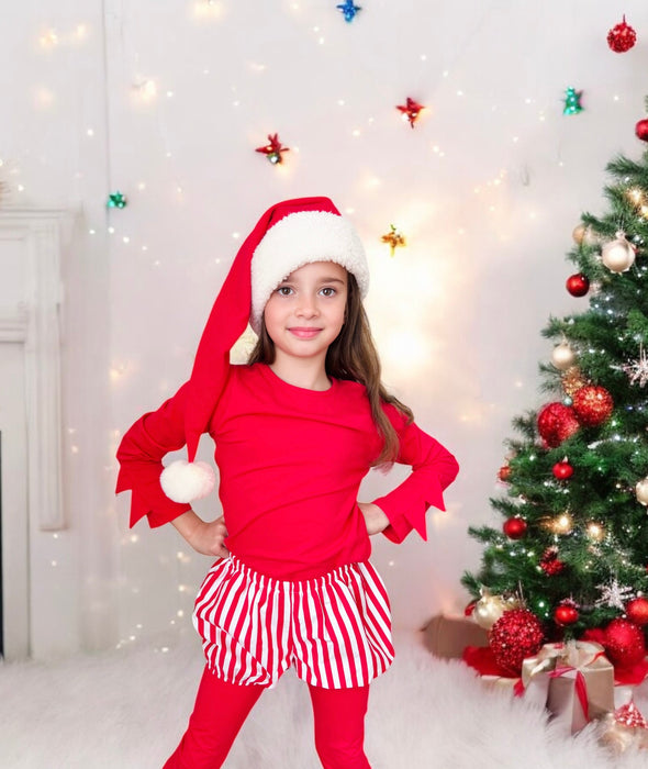 Red Candy Cane Striped Elf by Band of the Wild