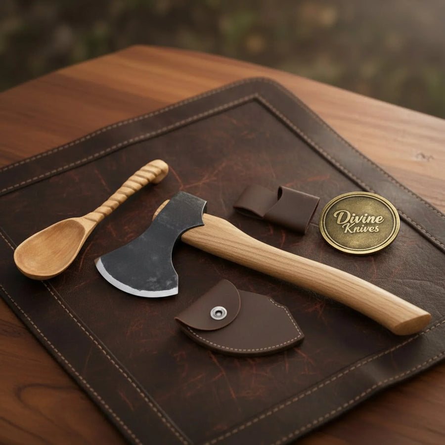 Beavercraft Bushcraft Carving Hatchet with Ash Handle