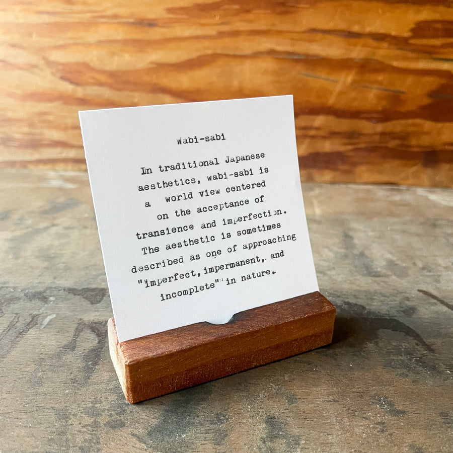 Printed quote and reflection cards from the 365 Imperfect Cards collection.