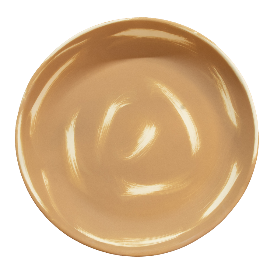 Birdbath Non-Locking Stoneware Top - Heritage Brown - underside showing the seating surface