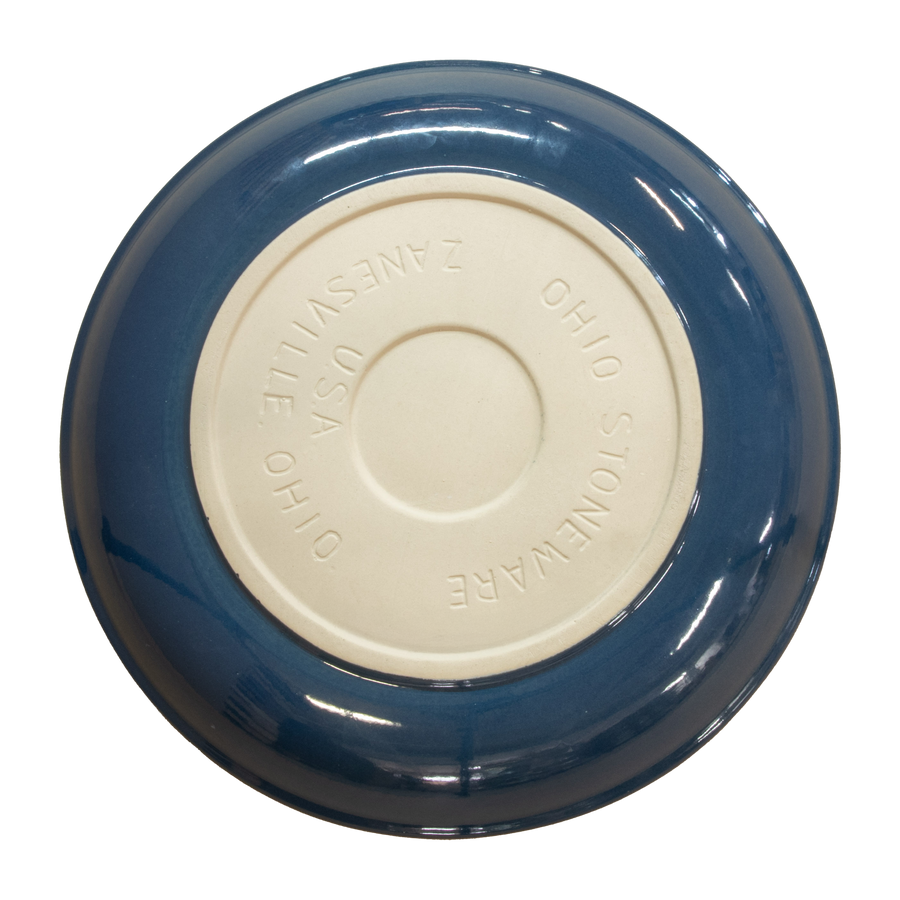 Birdbath Non-Locking Stoneware Top - Midnight Blue - underside showing the seating surface