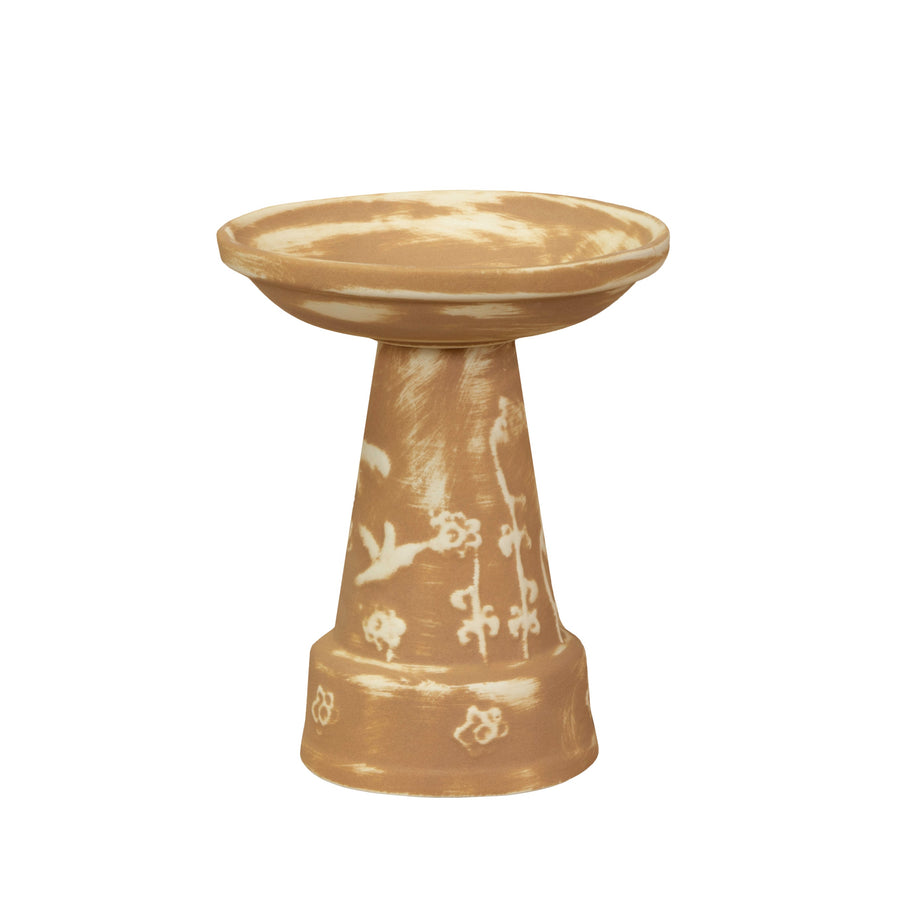 Heritage Garden Collection - Mini Birdbath in Heritage Brown