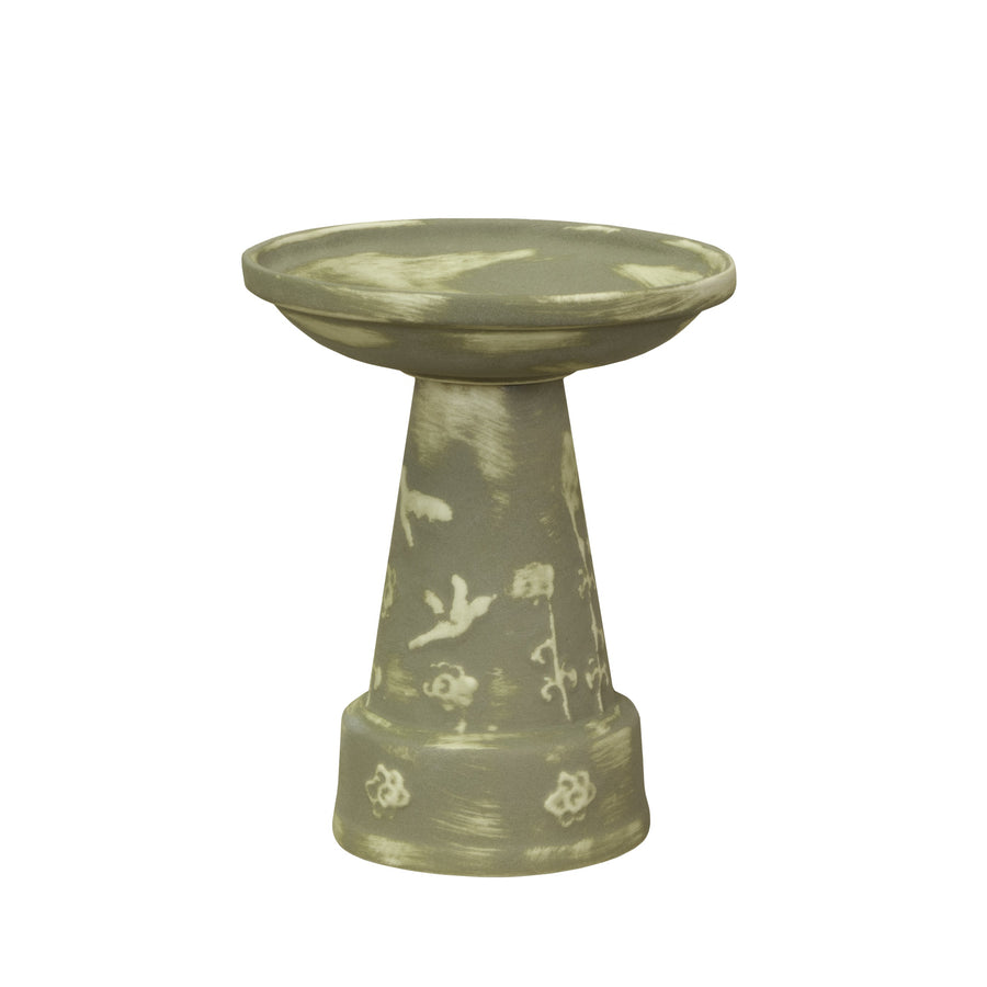 Heritage Garden Collection - Mini Birdbath in Heritage Green