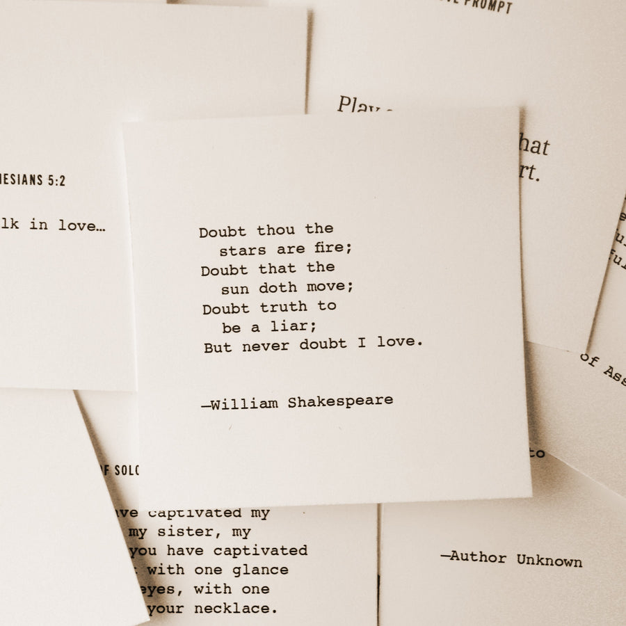 Printed love and encouragement cards from the 365 Love Notes set.
