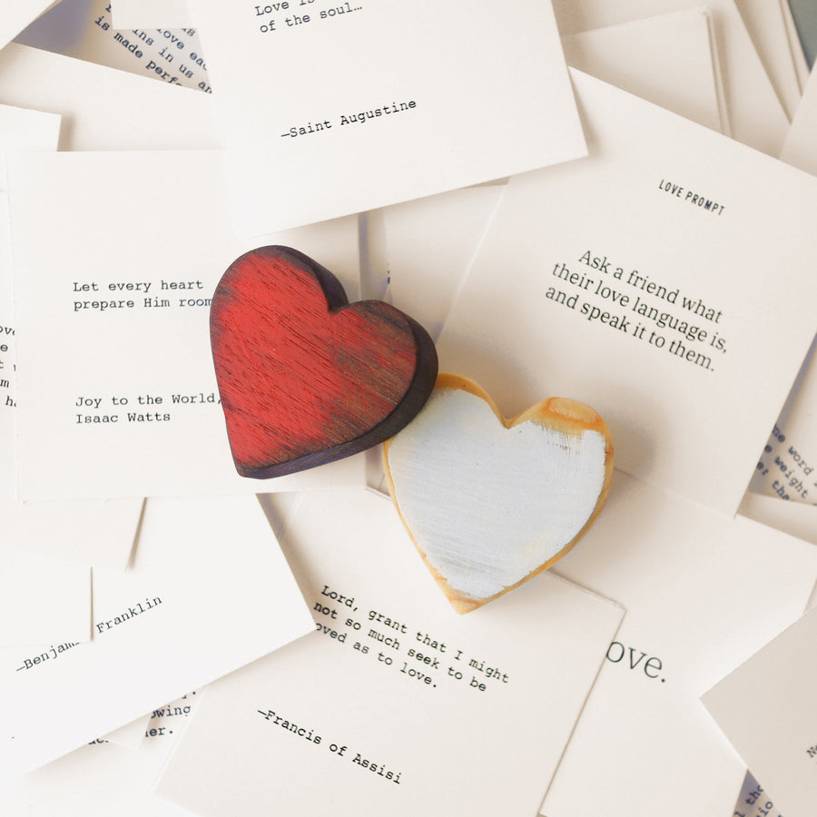 Printed love and encouragement cards from the 365 Love Notes set.