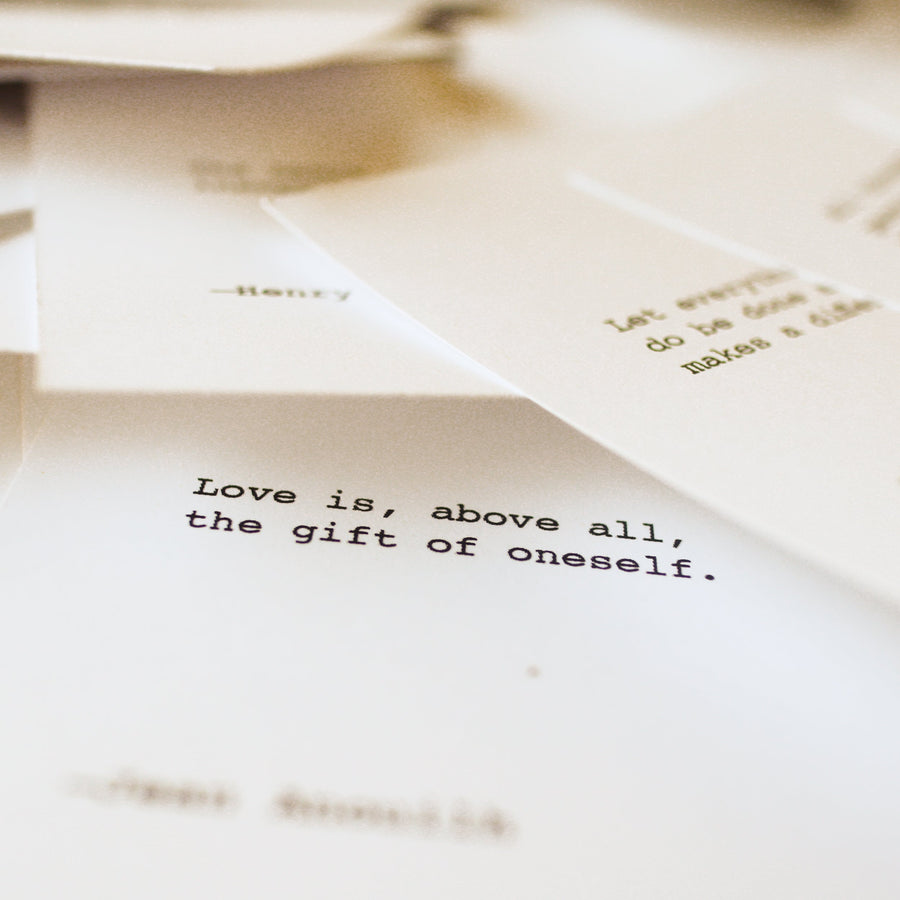 Printed love and encouragement cards from the 365 Love Notes set.