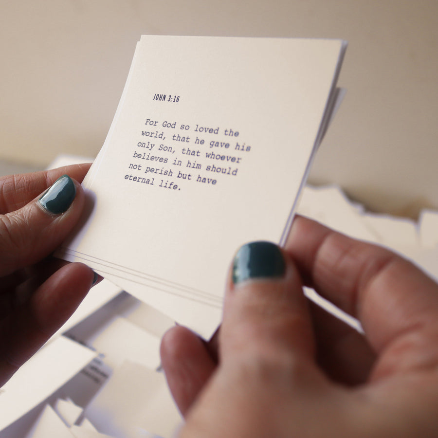 Printed love and encouragement cards from the 365 Love Notes set.