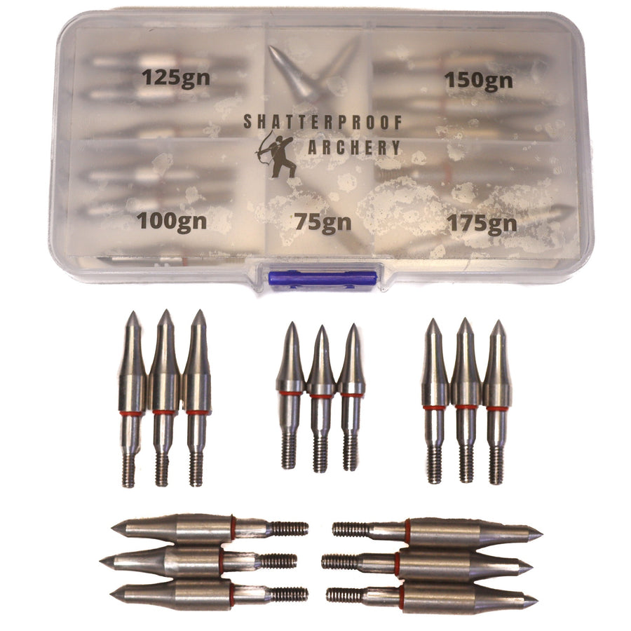 15-Piece Stainless Steel Field Point Test Kit — field-point weights and organizer case