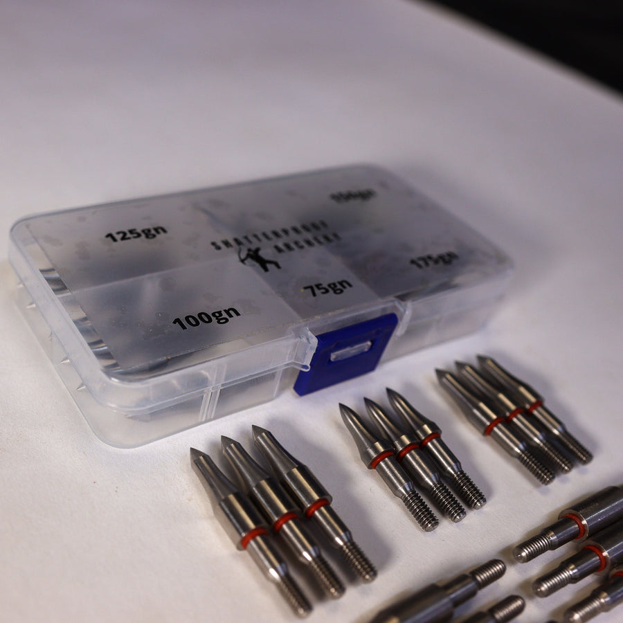15-Piece Stainless Steel Field Point Test Kit — point groups beside labeled case