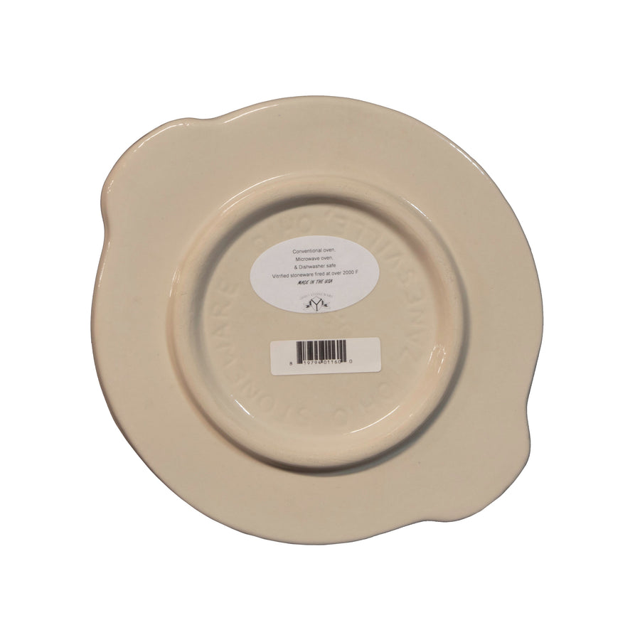 1-Gallon Stoneware Crock Cover - underside showing the seating surface