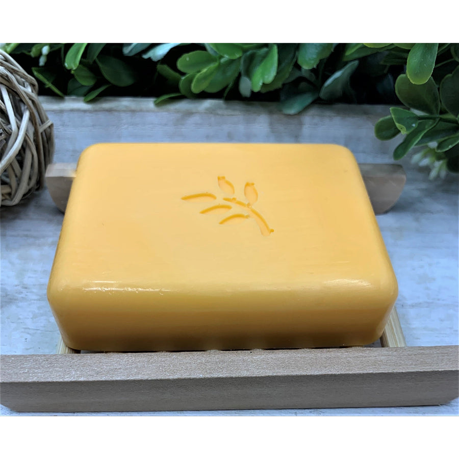 Patchouli and Sandalwood Scented Artisian Orange Bar of Soap with Mango Butter, Shea Butter and Coco Butter