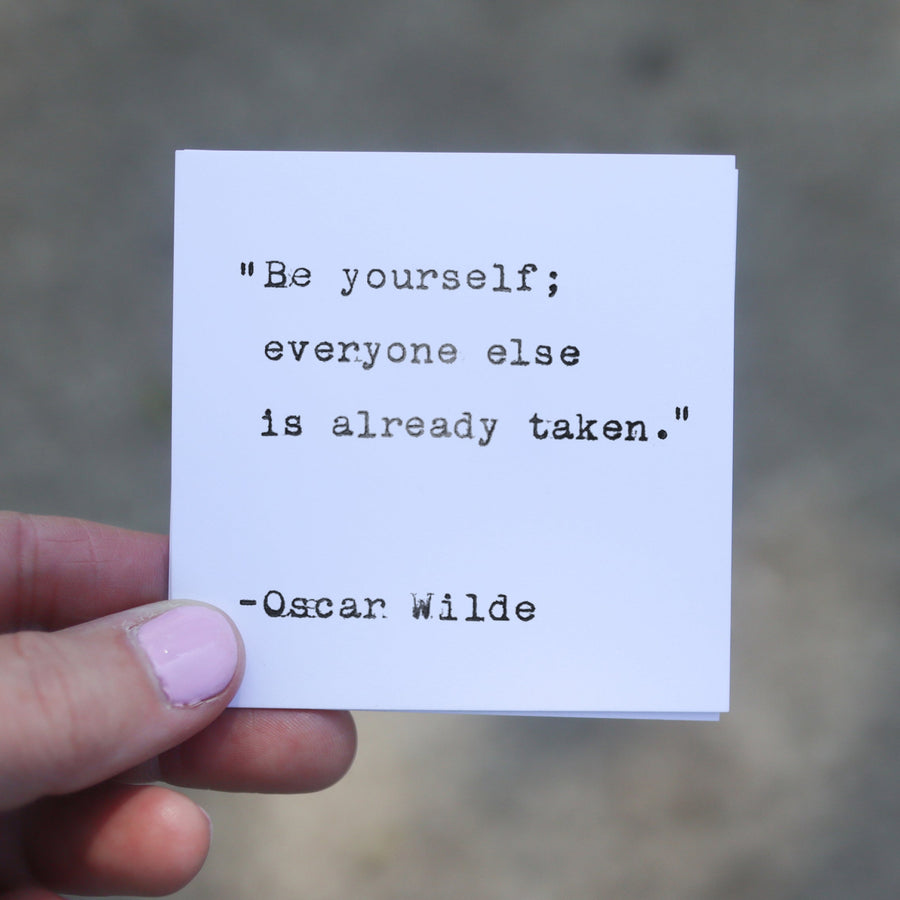 Printed quote and reflection cards from the 365 Imperfect Cards collection.