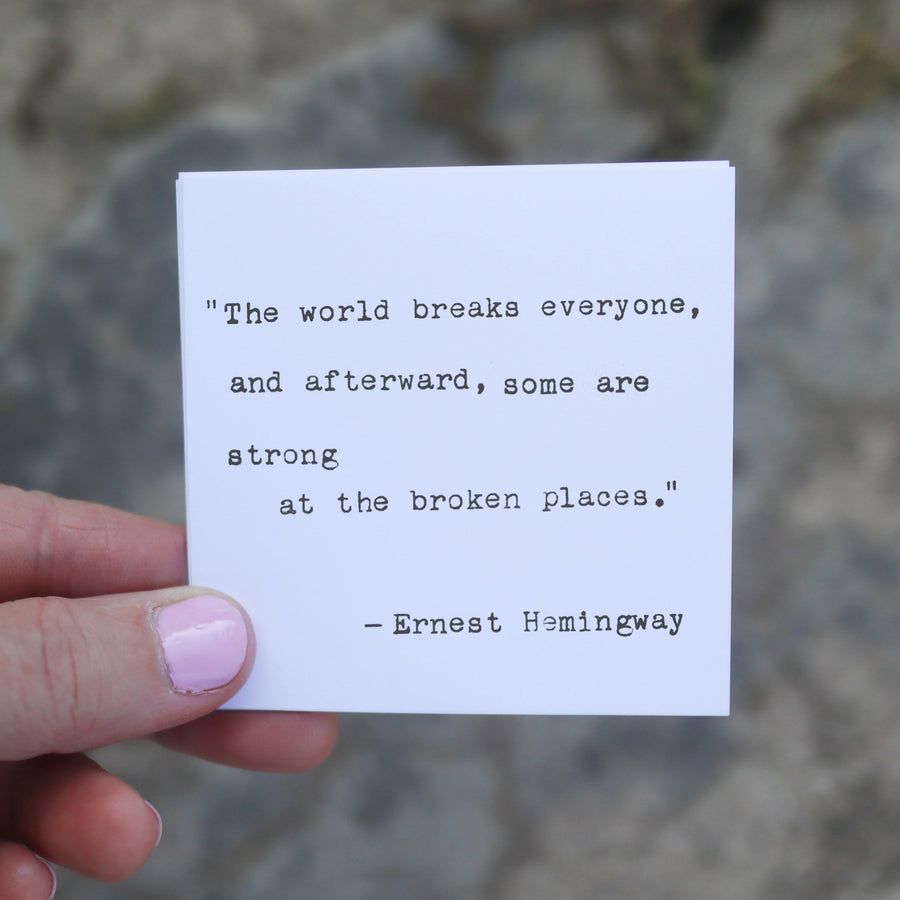 Printed quote and reflection cards from the 365 Imperfect Cards collection.