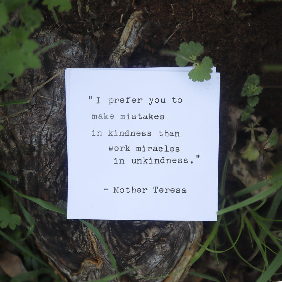 Printed quote and reflection cards from the 365 Imperfect Cards collection.